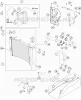 CIRCUIT DE REFROIDISSEMENT pour KTM 1090 ADVENTURE L 35KW A2 de 2017