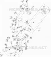 ECHAPPEMENT pour KTM 1090 ADVENTURE L 35KW A2 de 2017